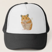 Kute kleine hamster met een bloem trucker pet (Voorkant)