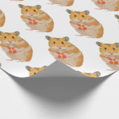 Kute kleine hamster met een kerstcadeautje cadeaupapier (Hoek)