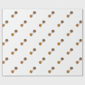 Kute kleine handgetrokken egel in liefde cadeaupapier (Vlak)