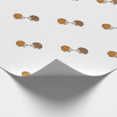 Kute kleine handgetrokken egel in liefde cadeaupapier (Hoek)