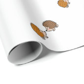 Kute kleine handgetrokken egel in liefde cadeaupapier (Rol Hoek)