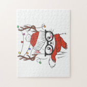 Kute kleine kat met hertenhoorns legpuzzel (Verticaal)