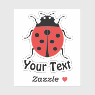 Kute kleine ladybug geeft succes en fortuin! sticker
