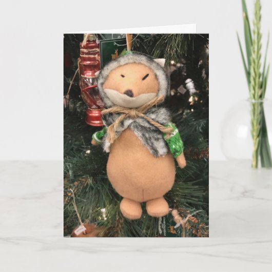 **KUTE KLEINE MAN ZEGT MERRY CHRISTMAS" FEESTDAGEN KAART (Voorkant)