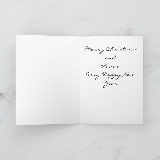 **KUTE KLEINE MAN ZEGT MERRY CHRISTMAS" FEESTDAGEN KAART (Binnen)