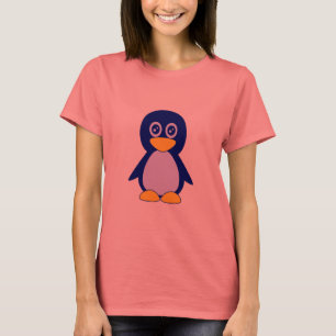 Kute kleine marineblauwe pinguïn t-shirt