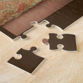 Kute kleine meisjes bruine huid bruine krullen legpuzzel (Zijkant)