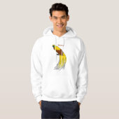 Kute kleine vogel met paradijse illustratie hoodie (Voorkant volledig)