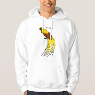 Kute kleine vogel met paradijse illustratie hoodie