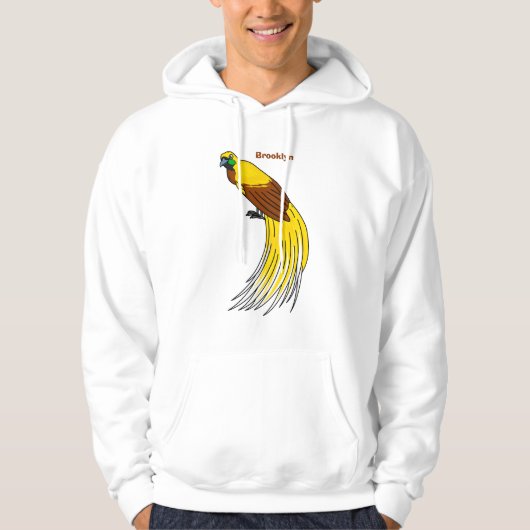 Kute kleine vogel met paradijse illustratie hoodie (Voorkant)