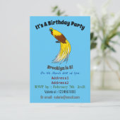 Kute kleine vogel met paradijse illustratie kaart (Staand voorkant)