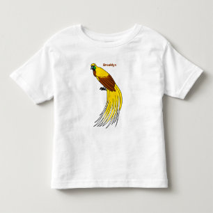 Kute kleine vogel met paradijse illustratie kinder shirts