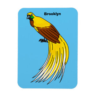 Kute kleine vogel met paradijse illustratie magneet