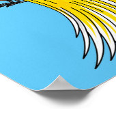 Kute kleine vogel met paradijse illustratie poster (Hoek)