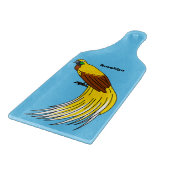 Kute kleine vogel met paradijse illustratie snijplank (Hoek)