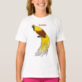 Kute kleine vogel met paradijse illustratie t-shirt (Voorkant)
