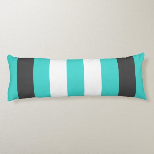 Kute kleur gestreept grijs en blauw patroon met te lichaamskussen (Achterkant)