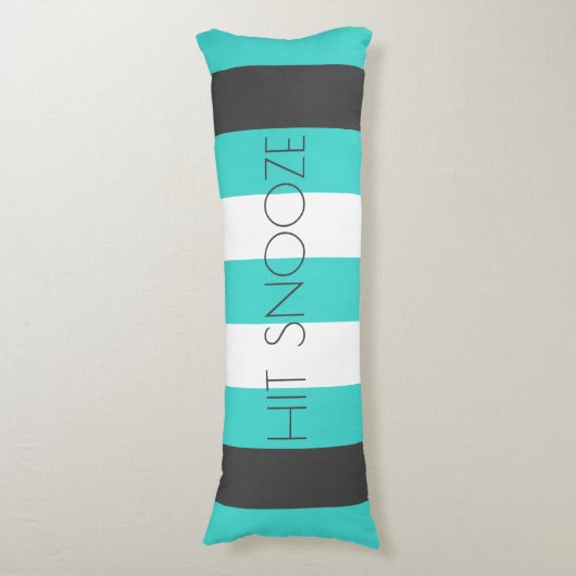 Kute kleur gestreept grijs en blauw patroon met te lichaamskussen (Voorkant Verticaal)