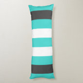 Kute kleur gestreept grijs en blauw patroon met te lichaamskussen (Achterkant (Verticaal))