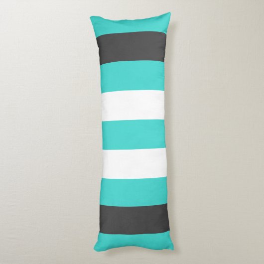 Kute kleur gestreept grijs en blauw patroon met te lichaamskussen (Achterkant (Verticaal))