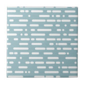 Kute kleuren lichtblauw en wit l Abstract Modern Tegeltje (Voorkant)