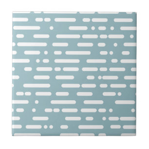 Kute kleuren lichtblauw en wit l Abstract Modern Tegeltje