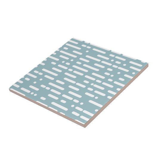 Kute kleuren lichtblauw en wit l Abstract Modern Tegeltje (Zijkant)