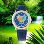 Kute kleuren tijgerliefde toevoegen naam horloge<br><div class="desc">ontwerp op www.etsy.com/Shop/pixelpaperprints</div>