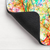 Kute kleurige abstracte lijnen werpen kussen muismat (Hoek)