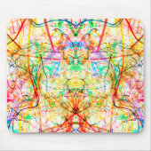 Kute kleurige abstracte lijnen werpen kussen muismat (Voorkant)