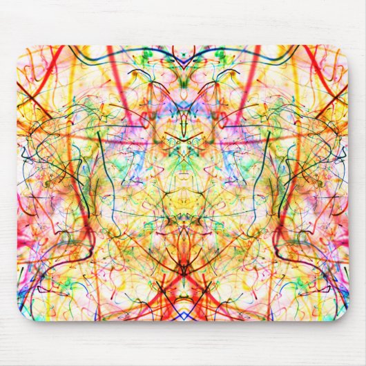 Kute kleurige abstracte lijnen werpen kussen muismat (Voorkant)