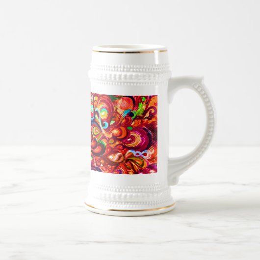 Kute kleurige abstracte zwenkverf bierpul (Rechts)