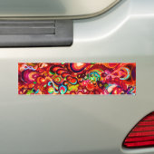 Kute kleurige abstracte zwenkverf bumpersticker (Op auto)
