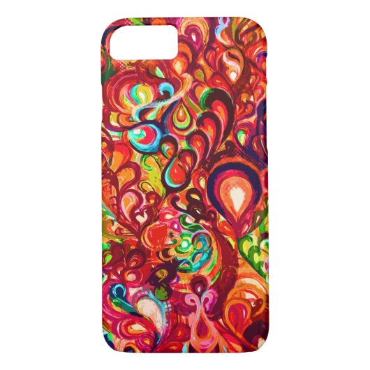 Kute kleurige abstracte zwenkverf Case-Mate iPhone case (Achterkant)