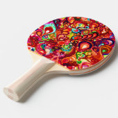 Kute kleurige abstracte zwenkverf Hoesje-Mate iPho Tafeltennisbatje (Voorkant Gekanteld)