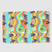 Kute kleurige bospatronen automagneet golfhanddoek (Horizontaal)