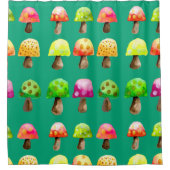 Kute kleurige champignons douchegordijn (Voorkant)