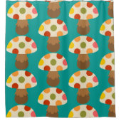 Kute kleurige champignons douchegordijn (Voorkant)