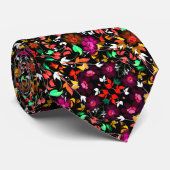 Kute  kleurige florale textuur stropdas (Opgerold)
