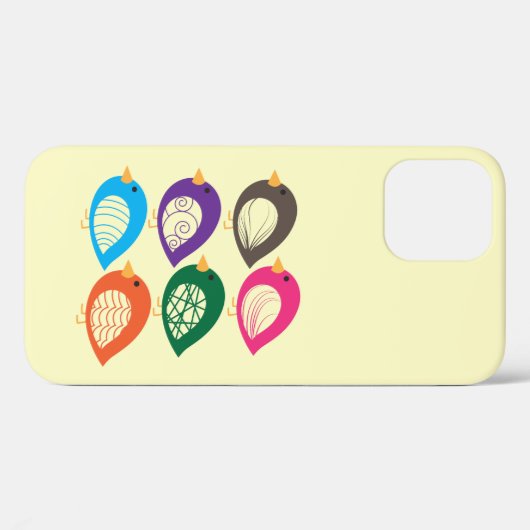 Kute kleurige irky vogels Case-Mate iPhone case (Achterkant (horizontaal))