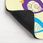 Kute kleurige irky vogels muismat (Hoek)