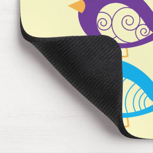 Kute kleurige irky vogels muismat (Hoek)