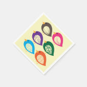 Kute kleurige irky vogels servet (Hoek)