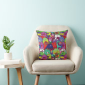 👾 Kute kleurige monsters Kussen (Stoel)
