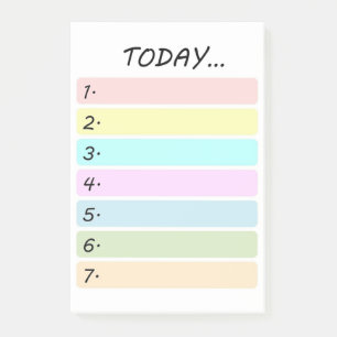 Kute kleurige pasta die eenvoudig in lijst kan wor post-it® notes