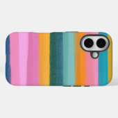 Kute kleurige streekstrepjes voor Waterverf Case-Mate iPhone Case (Achterkant (horizontaal))