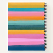 Kute kleurige streekstrepjes voor Waterverf Notitieboek (Achterkant)