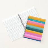Kute kleurige streekstrepjes voor Waterverf Notitieboek (Binnen)