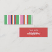 Kute kleurige Stripes minikaart Mini Visitekaartje (Voorkant / Achterkant)