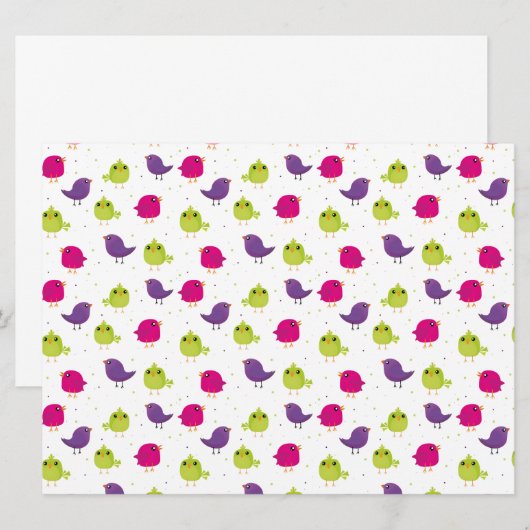 Kute kleurige vogels (Voorkant / Achterkant)